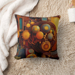 Steampunk Mekanisk Orb Komposition Kudde