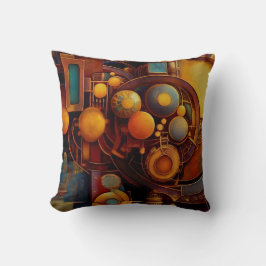 Steampunk Mekanisk Orb Komposition Kudde