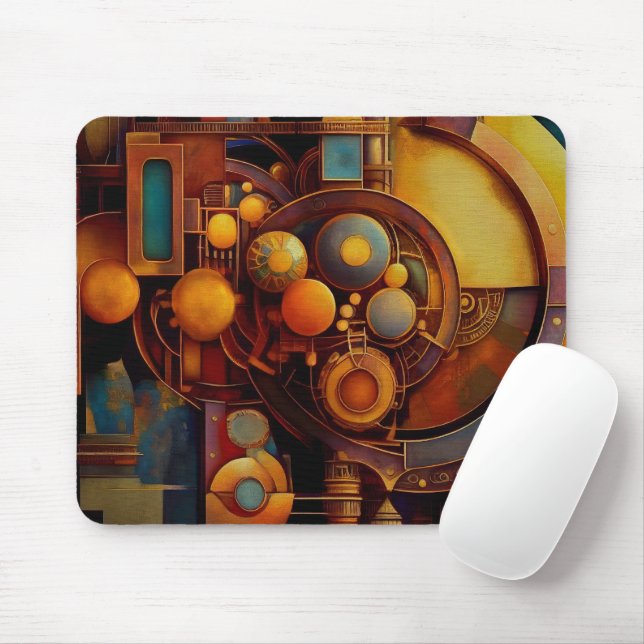 Steampunk Mekanisk Orb Komposition Musmatta (Med mus)