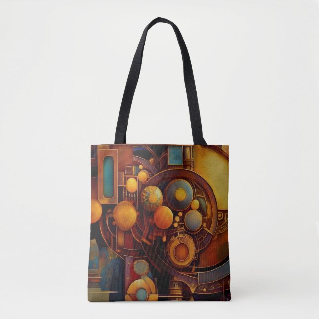Steampunk Mekanisk Orb Komposition Tygkasse (Framsida)