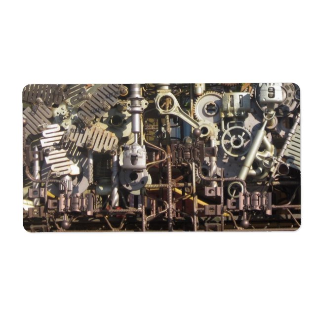 Steampunk mekaniska maskiner maskiner fraktsedel (Framsidan)