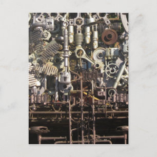 Steampunk mekaniska maskiner maskiner vykort