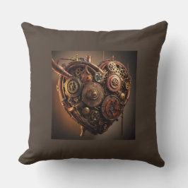 Steampunk Mekaniskt hjärta Kudde