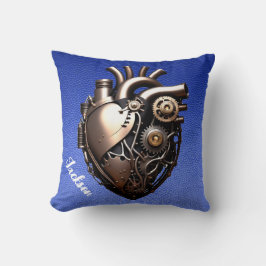 Steampunk Mekaniskt hjärta Kudde
