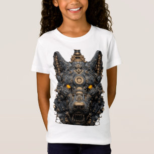 Steampunk Mekaniskt Varghuvud - Cyberpunk Robot A T Shirt
