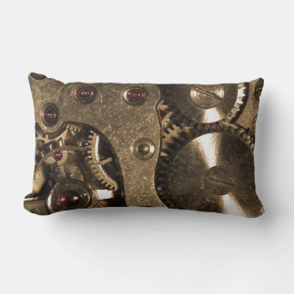 Steampunk Metall Clock Gears Lumbarkudde