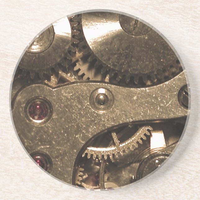 Steampunk Metall Clock Gears Underlägg (Framsidan)