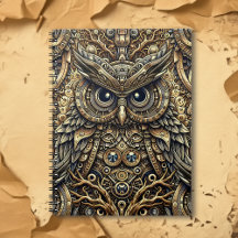 Steampunk Metall Gears och Uggla