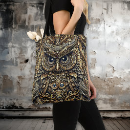 Steampunk Metall Gears och Uggla Tygkasse