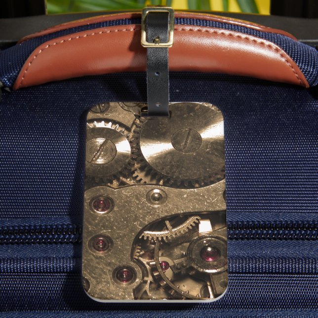 Steampunk metall klocka kugghjul bagagebricka (Framsida Insitu 2)