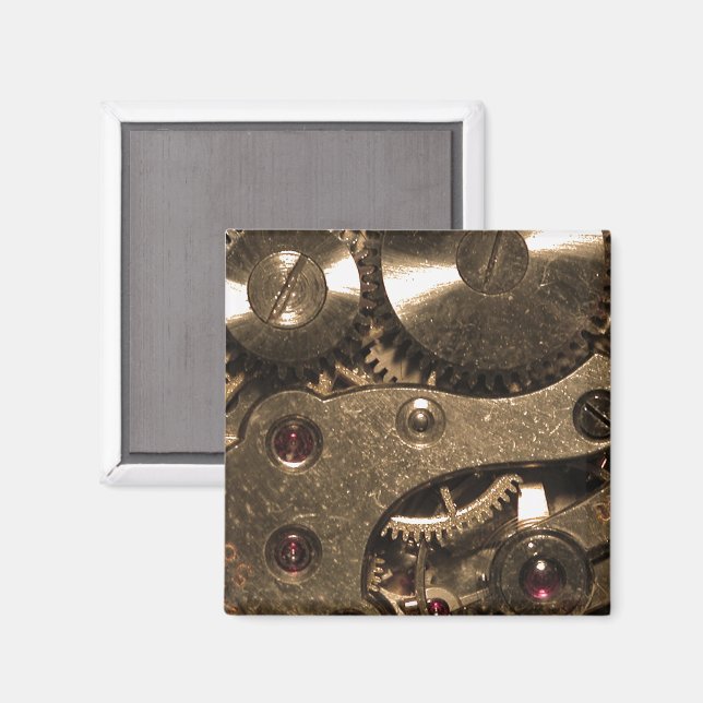 Steampunk metall klocka kugghjul magnet (Front/Back)