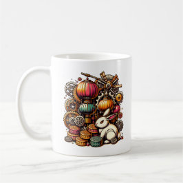 Steampunk Mid Autumn Festival Kaffemugg