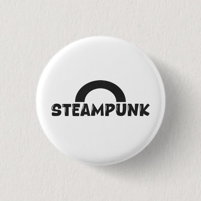 Steampunk Minimalist Design Button Knapp (Framsida)