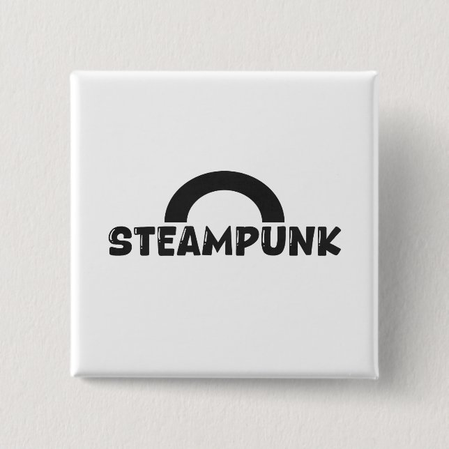 Steampunk Minimalist Design Button Knapp (Framsida)