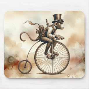 Steampunk Monkey Riding a Penny farthing Bike Musmatta