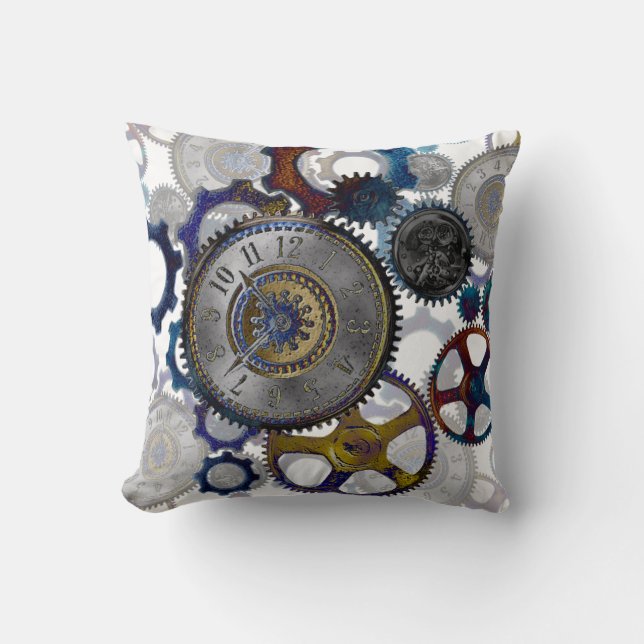 STEAMPUNK mönster Home Decor Kudde (Framsida)