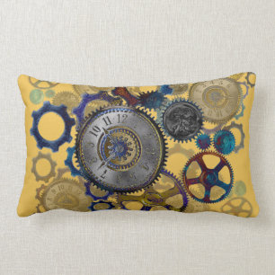 STEAMPUNK mönster Home Decor Lumbarkudde
