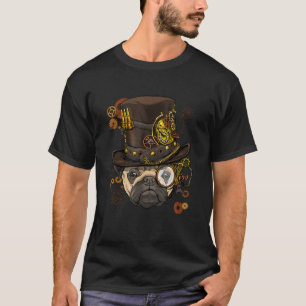 Steampunk Mops Hund Steampunk Mops Älskare T Shirt