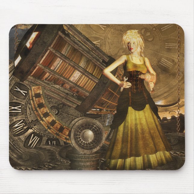 Steampunk Mousepad med teleskopisk dröm Musmatta (Framsidan)