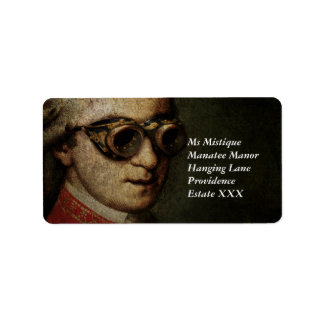 Steampunk Mozart Adressetikett