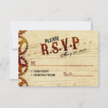 Steampunk Musical Bröllop OSA Card