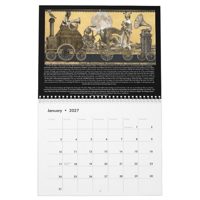 Steampunk Musingskalender 2013 Kalender (Jan 2027)
