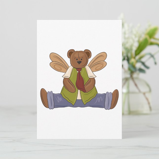 Steampunk Nalle med Fairy Vingar Inbjudningar (Skapare uppladdad)