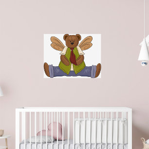 Steampunk Nalle med Fairy Vingar Poster