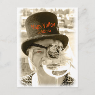 Steampunk Napa Valley vykort! Vykort