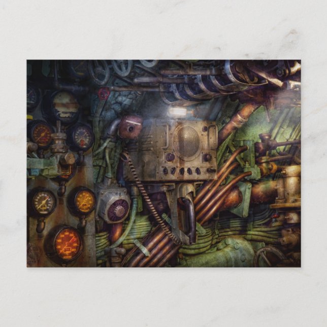 Steampunk - Naval - Comm station Vykort (Framsida)