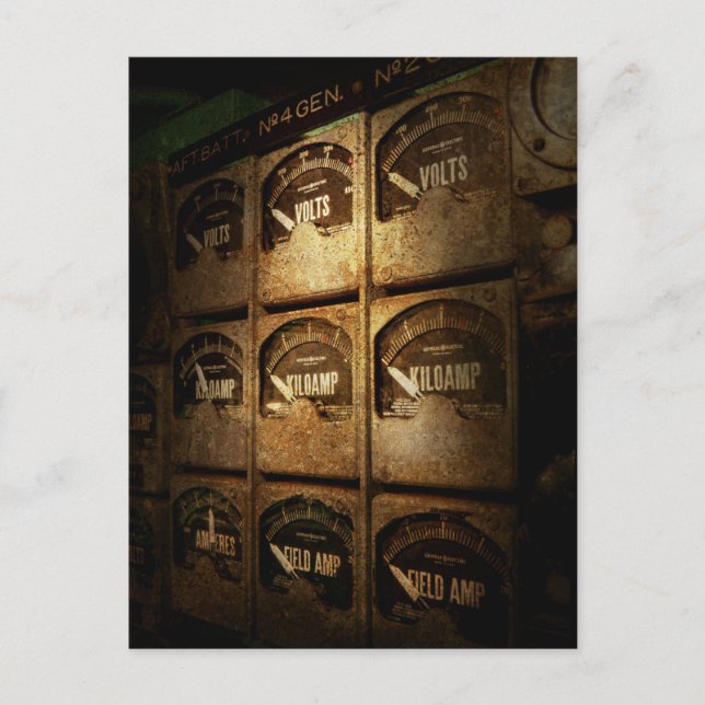 Steampunk - Naval - Electric - Power Grid Vykort (Framsida)