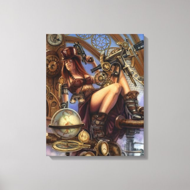 Steampunk Navigator Wrapped Canvas (Framsida)