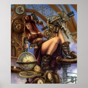 Steampunk navigatöraffisch! poster