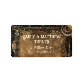 Steampunk Noir Affair Bröllop Adressetikett