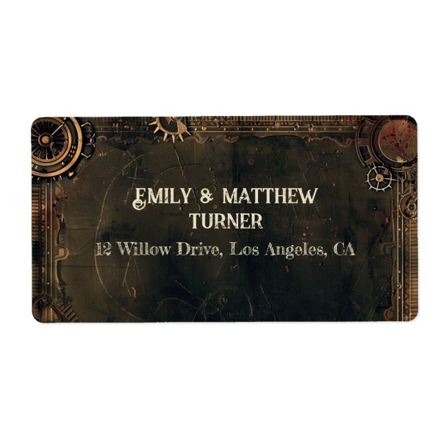 Steampunk Noir Affair Bröllop Fraktsedel (Framsidan)