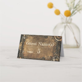 Steampunk Noir Affair Bröllop Placeringskort