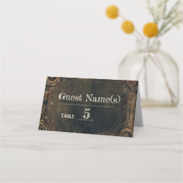 Steampunk Noir Affair Bröllop Placeringskort