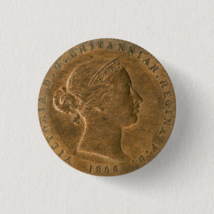Steampunk Nostalgic 1866 British Penny Art Knapp