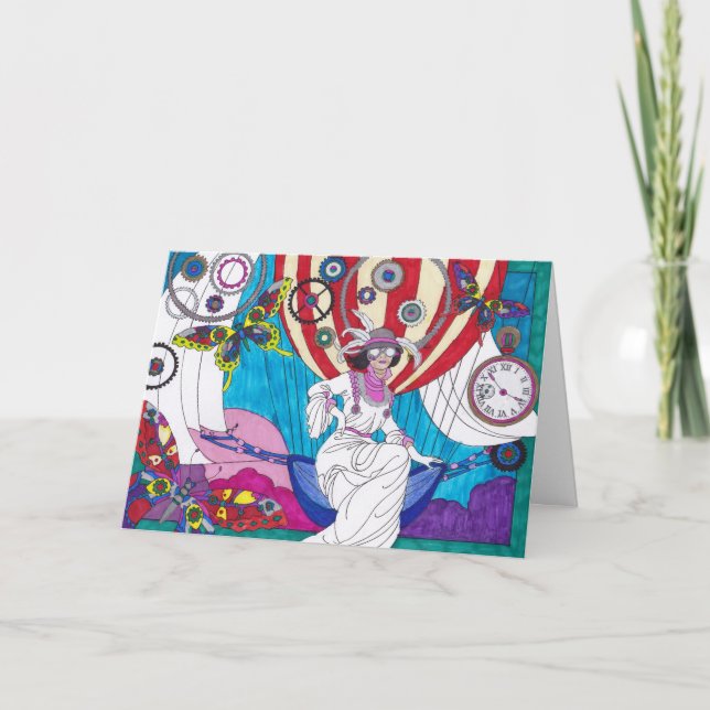 Steampunk Note Card - Steampunk 22 Kort (Framsida)