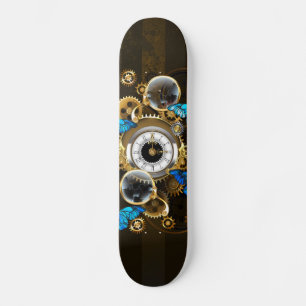 Steampunk och blå fjärilar mini skateboard bräda 18,5 cm