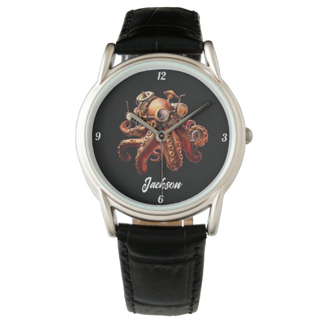 Steampunk Octopus Armbandsur (Framsida)