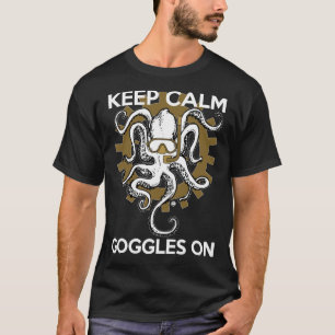 Steampunk Octopus Behålla Lugn Octopus Steampunk T Shirt