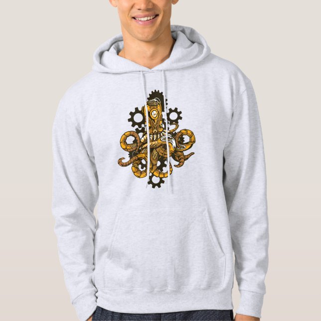 Steampunk Octopus Hoodie (Framsida)