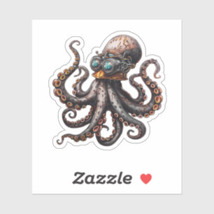 Steampunk Octopus Klistermärken