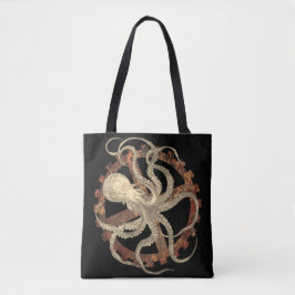 Steampunk Octopus & Rusty Clockwork Gear Tygkasse
