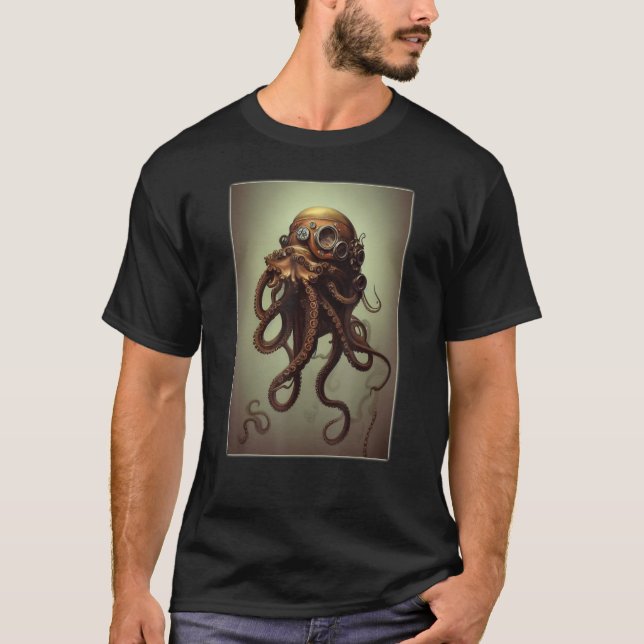 Steampunk Octopus Steampunk Steampunk Octopus T Shirt (Framsida)
