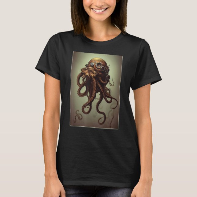 Steampunk Octopus Steampunk Steampunk Octopus T Shirt (Framsida)
