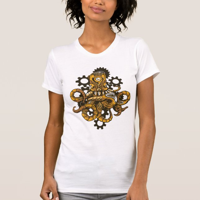 Steampunk Octopus T Shirt (Framsida)