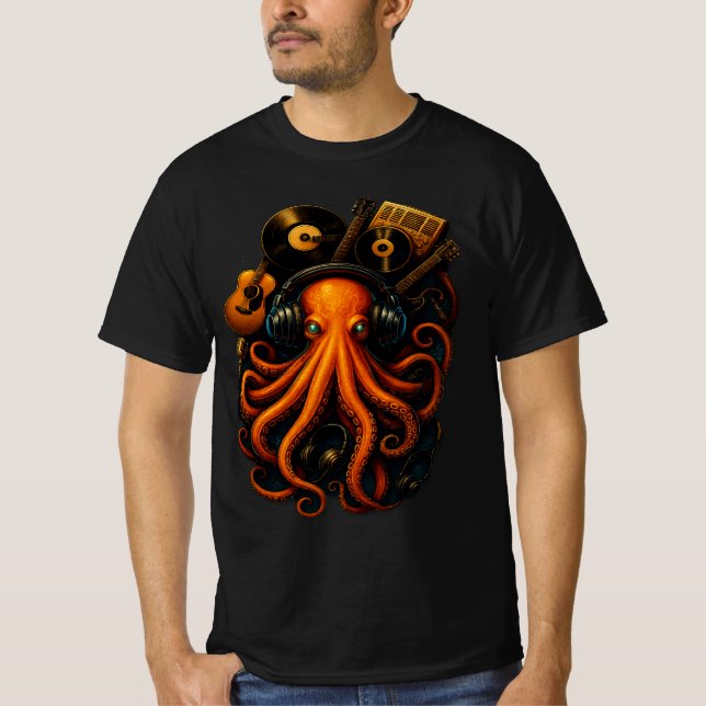 Steampunk Octopus T-Shirt - Music & Fantasy Art (Framsida)