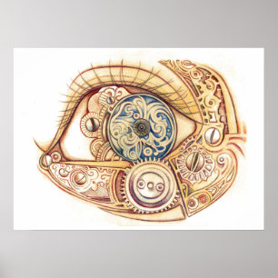Steampunk öga på U Poster